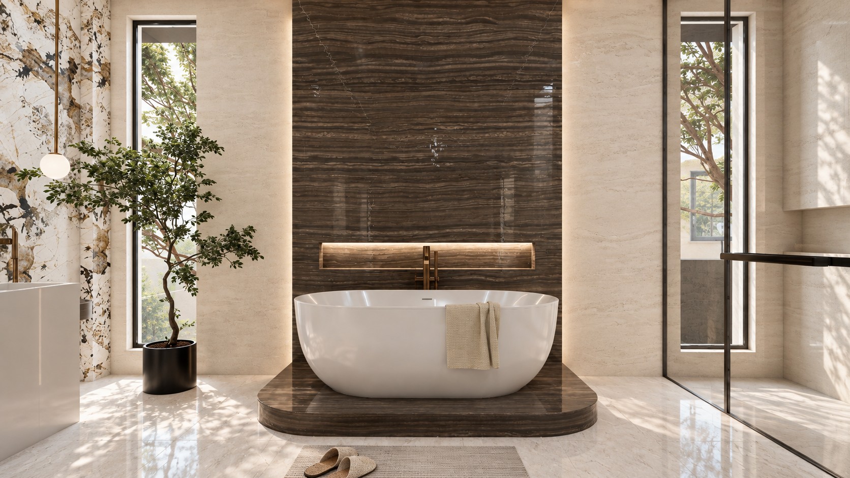 Baño principal con bañera
